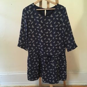 Madewell feather print dress